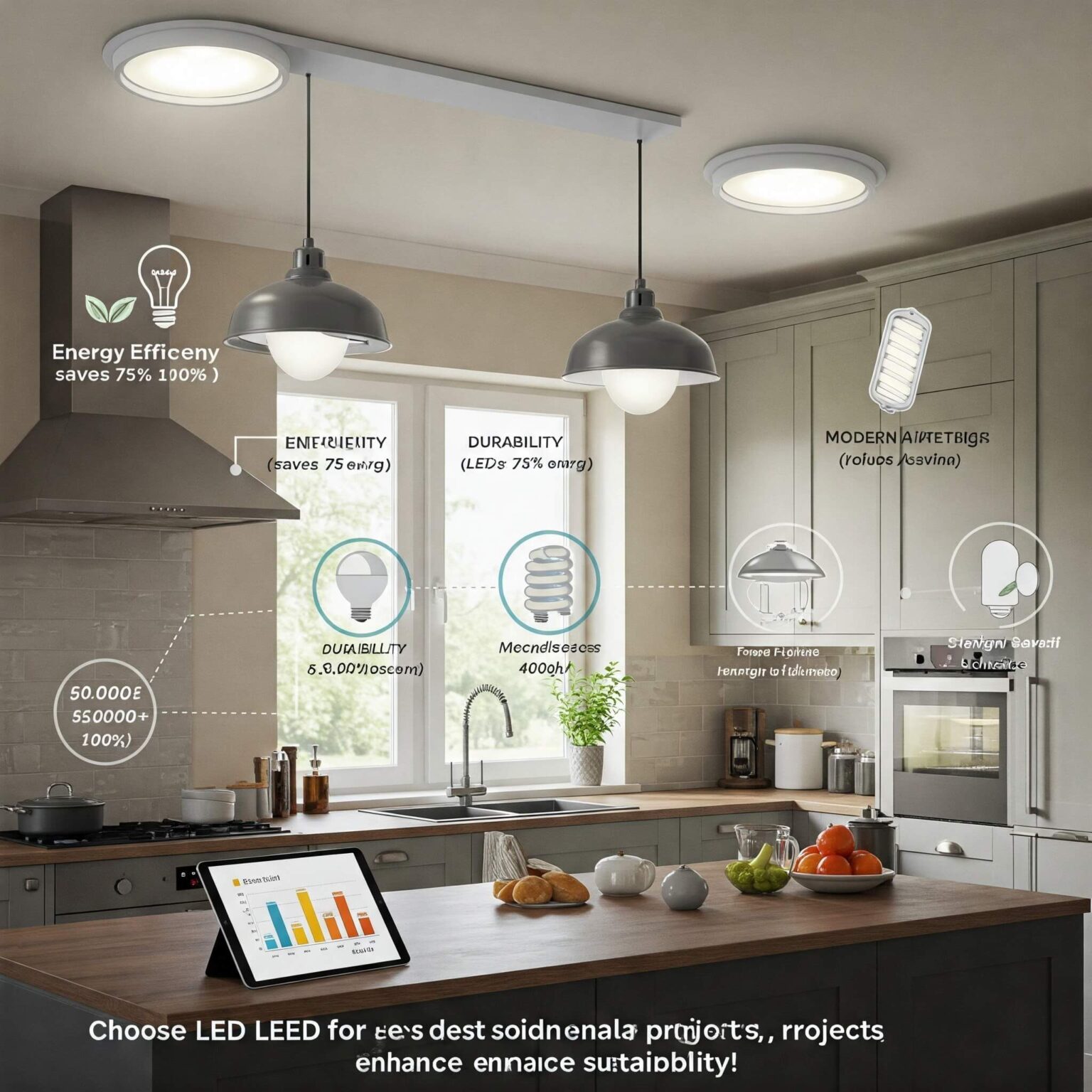 LED Kitchen Light Fittings for Energy Efficiency 2025