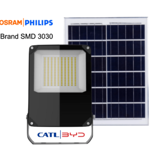 proyector solar led industrial 200lm/w con chips Philips Osram y batería CATL BYD para exterior